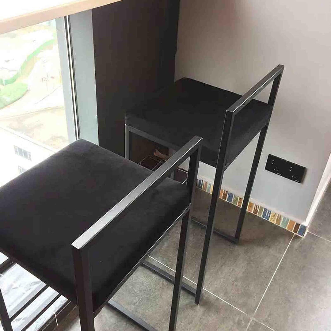 Kücheninsel Counter Barhocker Esszimmerstühle | Hocker Metallbeine und Samtkissen | Barstuhl Sitzhöh