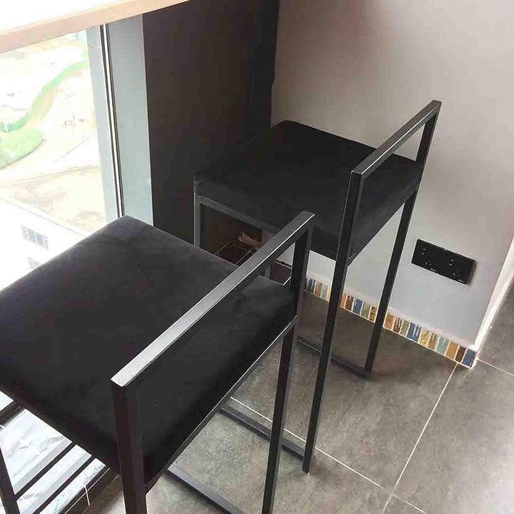Kücheninsel Counter Barhocker Esszimmerstühle | Hocker Metallbeine und Samtkissen | Barstuhl Sitzhöh