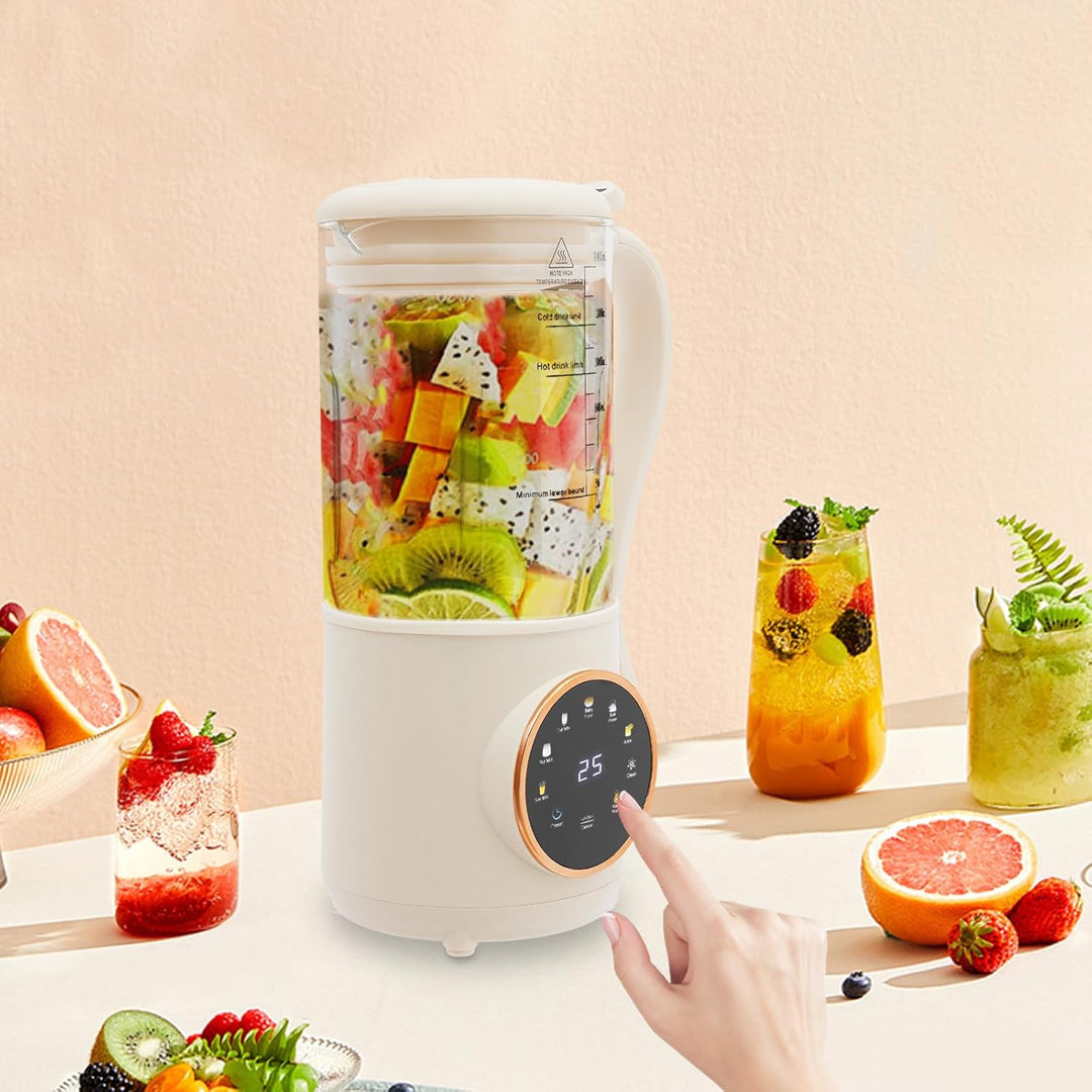 Nussmilchmaschine,1.4L Sojamilch Maschine mit 16 Klingen für Wasser kochen, Saft, Hafermilch, Nussmi