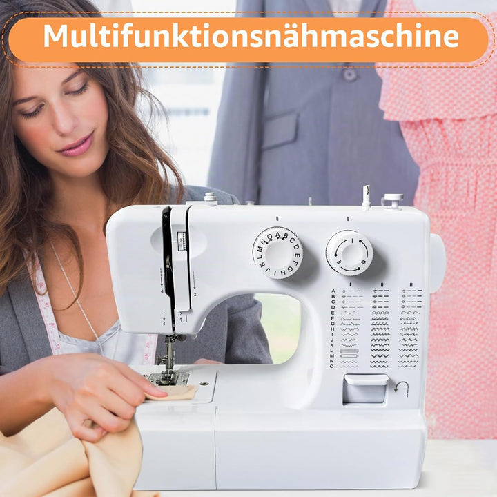 Nähmaschine für Anfänger, 45 Stichprogrammen Tragbare Elektrische nähmaschinen, Sewing Machine Overl