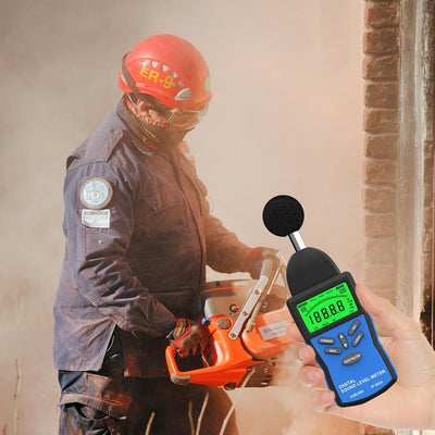 Digitaler Schallpegelmesser, Handheld Dezibelmesser 30-130 dB (A/C), ±1,5 dB Audio Volume Level Test