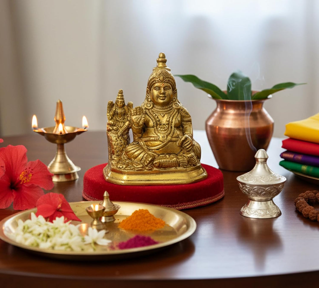 eSplanade Brass Lord Narasimha/God Narsingh with Prahlad Idol Murti Statue (Laxmi Kuber), Laxmi Kube