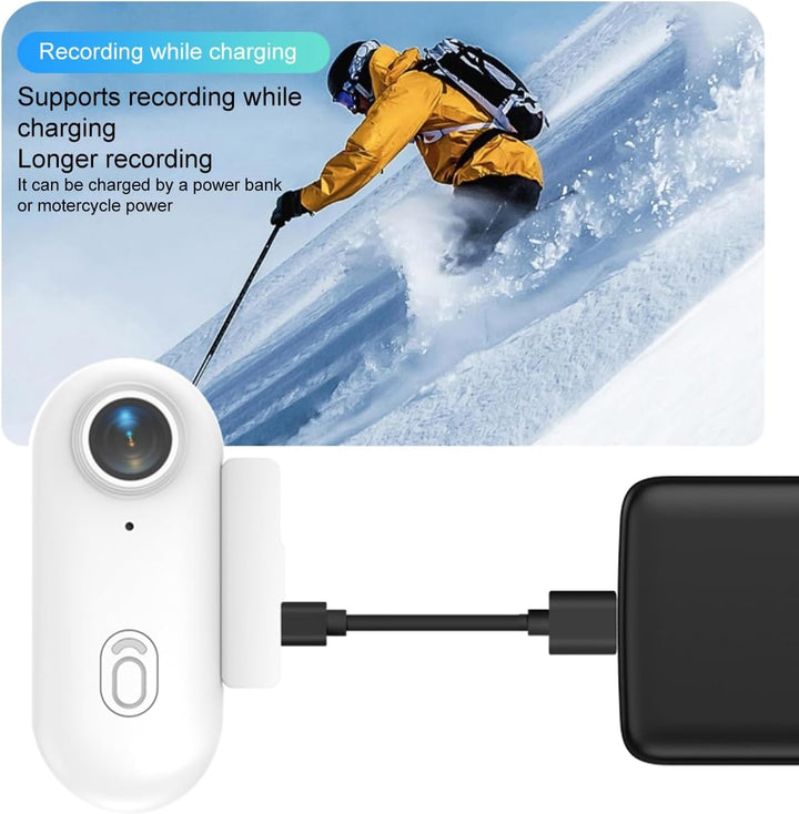 Winnes Mini ActionCam 1080P WiFi Vlog Kamera 120° Weitwinkel Objektiv,Thumb Sports Camera IP68 Wasse