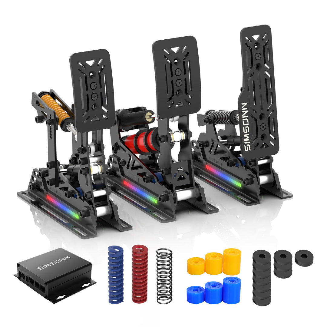 SIMSONN PRO X Ultra Hydraulische Sim-Racing-Pedale für PC, Professionelle Lastzelle Rennsimulator Pe