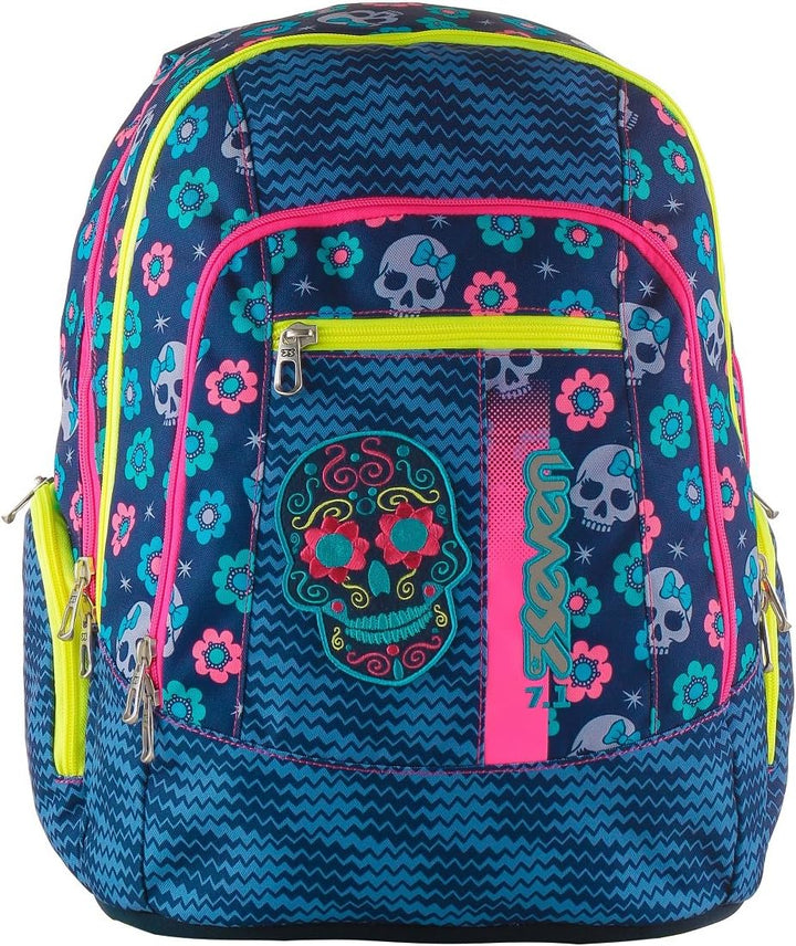 Seven Advanced, Mexi Girl, Blau, 30 Lt, Doppelfach, Schule & Freizeit, blau, Taglia unica, kinderruc