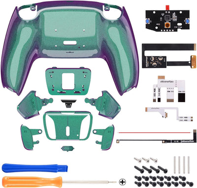 eXtremeRate Programmierbar RISE4 Remap Kit für ps5 Controller BDM-010/020,Remap Board&Rückplate Gehä