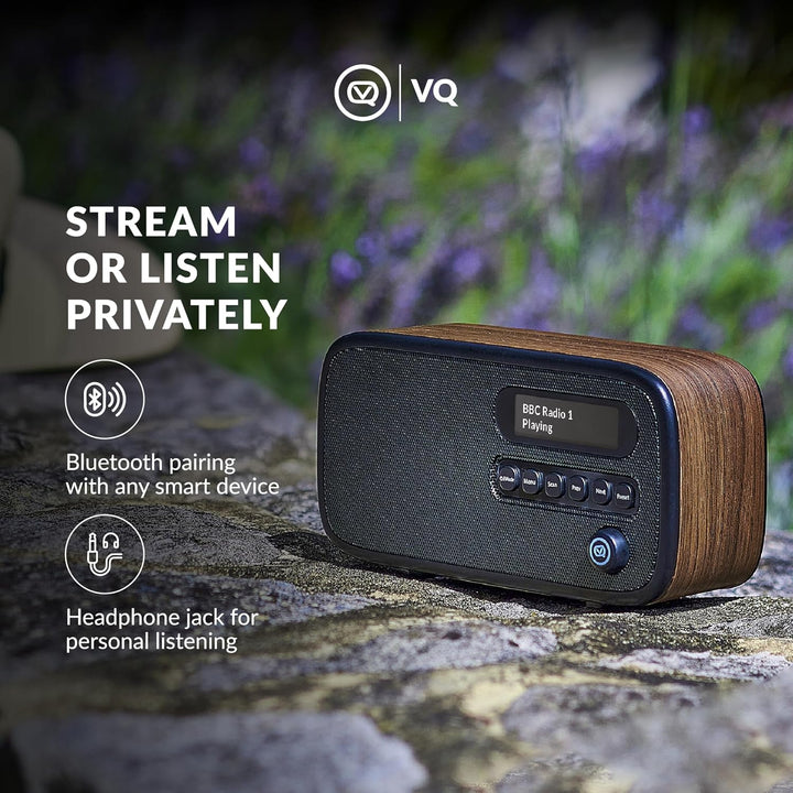 VQ Dexter Radio DAB Plus/DAB mit FM, 3 Watts Stereo Lautsprecher und LCD Bildschirm - Batteriebetrie