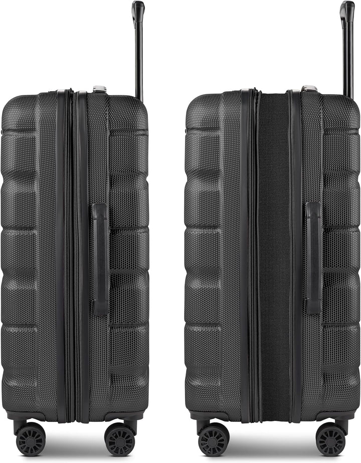 Franky Munich 4.0 Koffer Set | Trolley Hartgepäck - Handgepäck Koffer mit 4 Rollen Einer Dehnfalte,