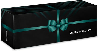 Maverton Wein Geschenkbox für 0,7L Weinflasche + Aufdruck + 4er Weinzubehör - Weinset aus Bambus - 3