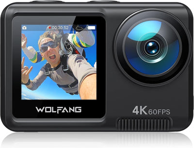 WOLFANG GA420 Action Cam 4K 60FPS Unterwasserkamera WiFi 10M Wasserdicht ohne Gehäuse 3.0 EIS Bildst