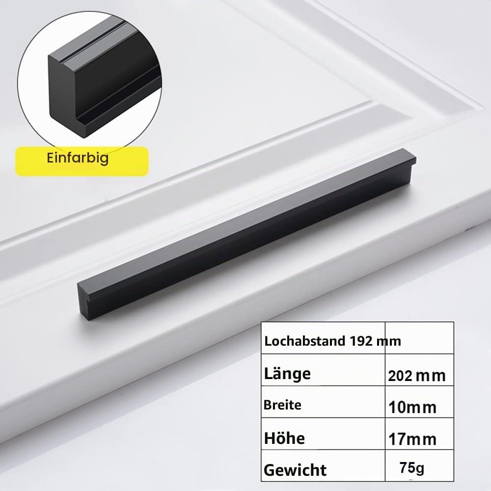 Qrity 10-Pack Türgriffe Küche Aluminiumlegierung Schrank Schrank Türgriff Möbel Schublade zieht Knöp