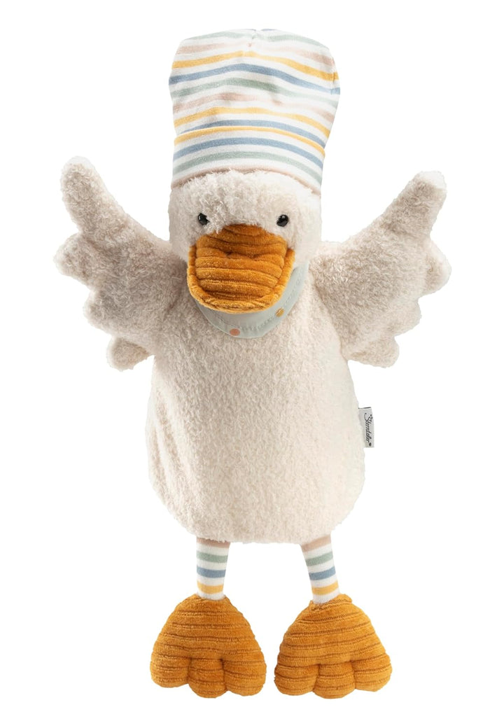 Sterntaler Handpuppe Ente Edda Lou mit Beanie Mütze, perfekt zum Geschichten erzählen, für das Kaspe
