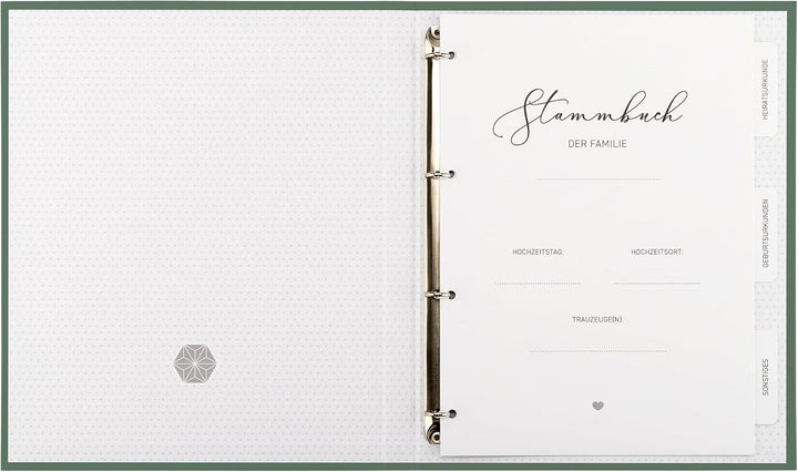 Stammbuch zur Hochzeit Standesamt - Stammbuch der Familie - Familienstammbuch inkl. 5 Seiten mit Reg