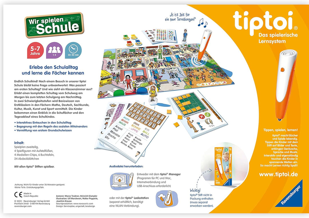 Ravensburger tiptoi Spiel - 00123 Wir spielen Schule - Spiel von Ravensburger ab 5 Jahren für 1-4 Sp