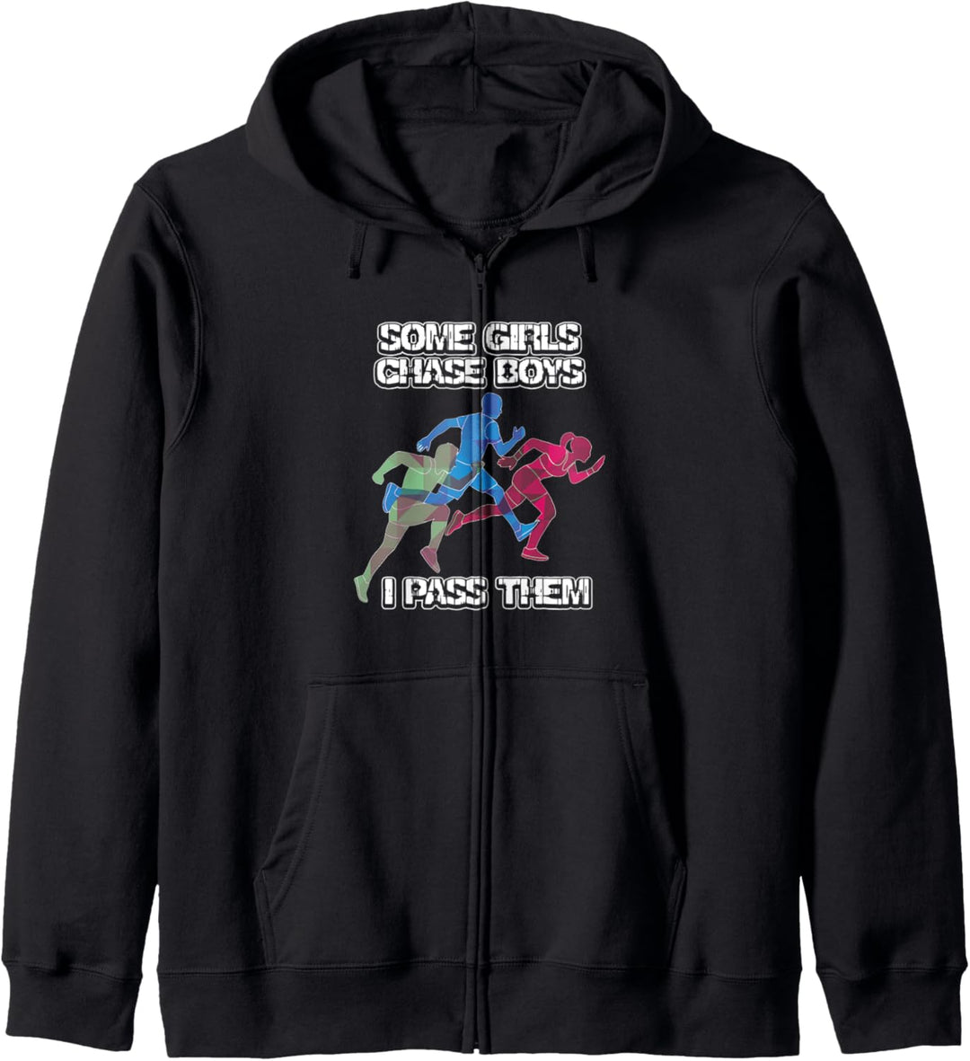 Einige Mädchen Chase Jungen Ich Pass Sie Lustig Laufen Kapuzenjacke