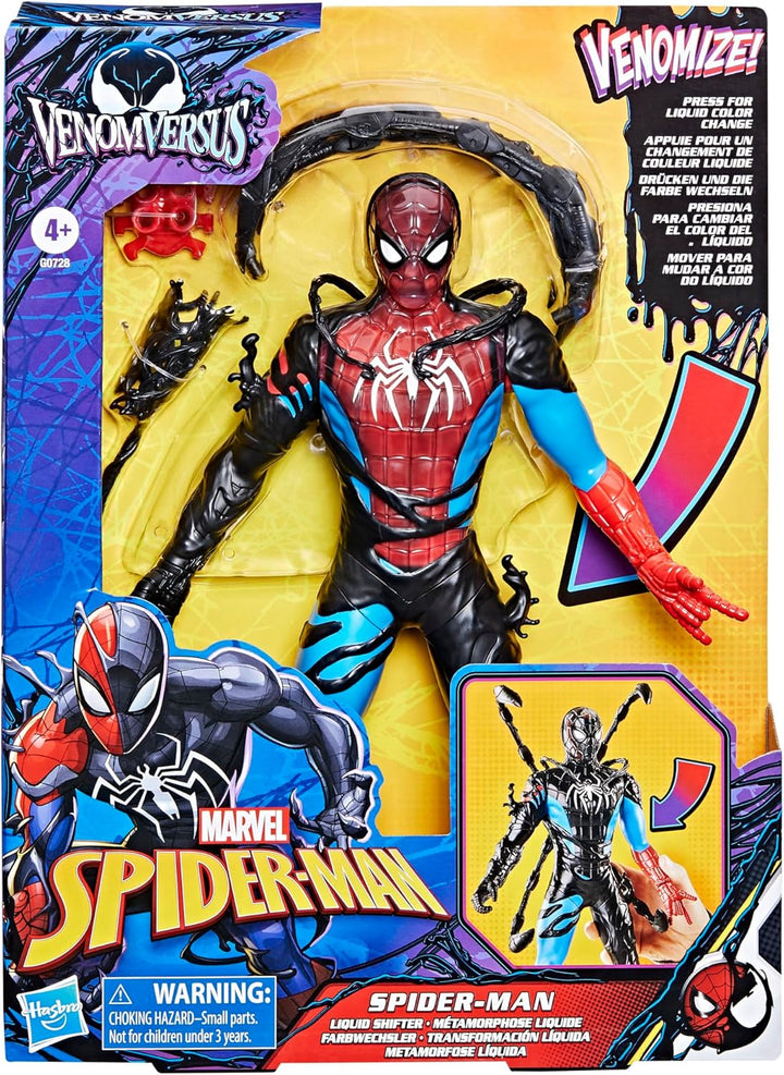 Marvel Spider-Man VenomVersus Spider-Man Farbwechsler Action-Figur mit Zubehör, Black