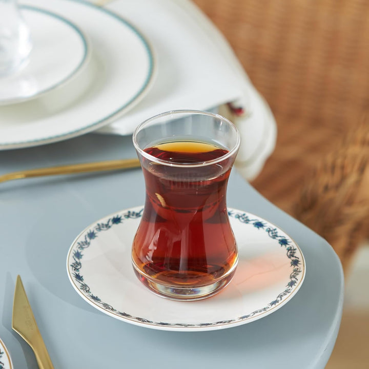 Karaca İznik Dessert-Set für 6 Personen, 18-teilig - Elegantes Geschirr für köstliche Nachspeisen