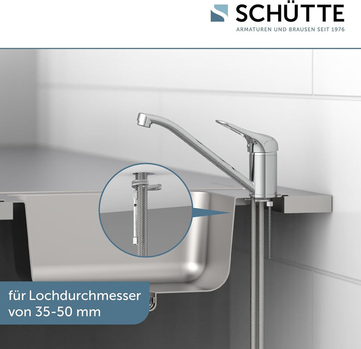 SCHÜTTE PORTO Spültischarmatur, Küchenarmatur 360° schwenkbar, Wasserhahn für die Küche, Mischbatter