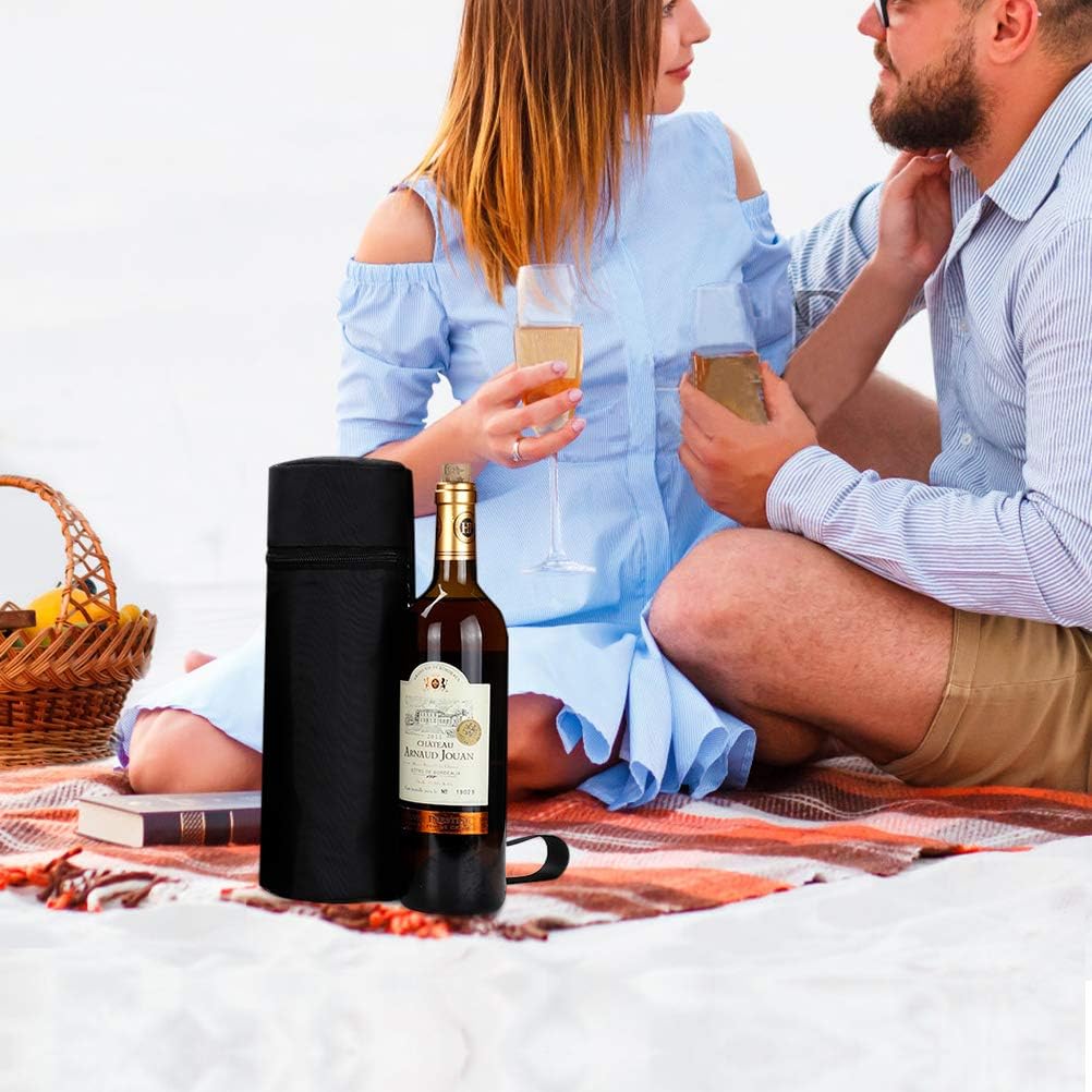 AOSBOS Kühltasche Flaschenkühler faltbar Kühlmanschette für Wein- und Champagnerflaschen Sekt zum Ca