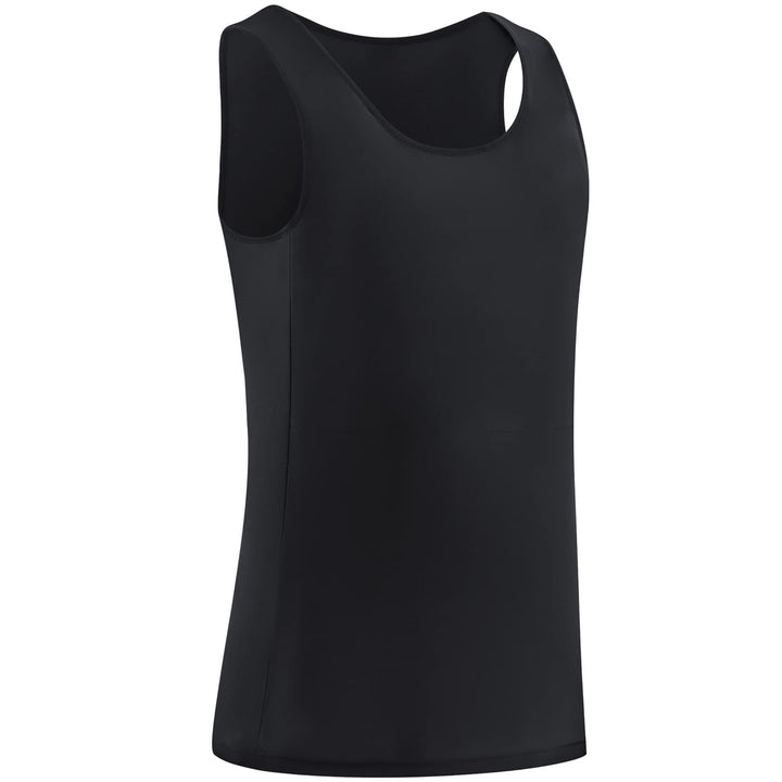 XUJI Transgender FTM Trans Atmungsaktive Halb Brust binder 3XL Tank-schwarz, 3XL Tank-schwarz