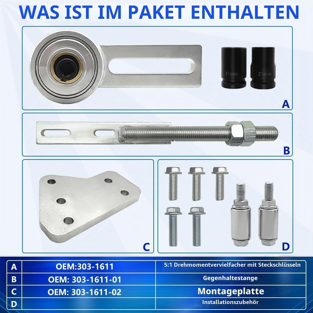 ZKTOOL Motor Kurbelwelle Riemenscheibe Abzieher Werkzeug Kompatibel mit Ford 1.0T ECOBOOST Riemensch