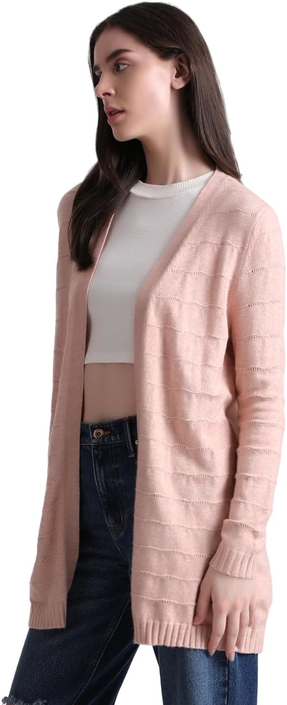 ONLY Damen Onlkatia Ls Struct Open Card Cc KNT Strickjacke S Rose Smoke/Detail:melange, S Rose Smoke