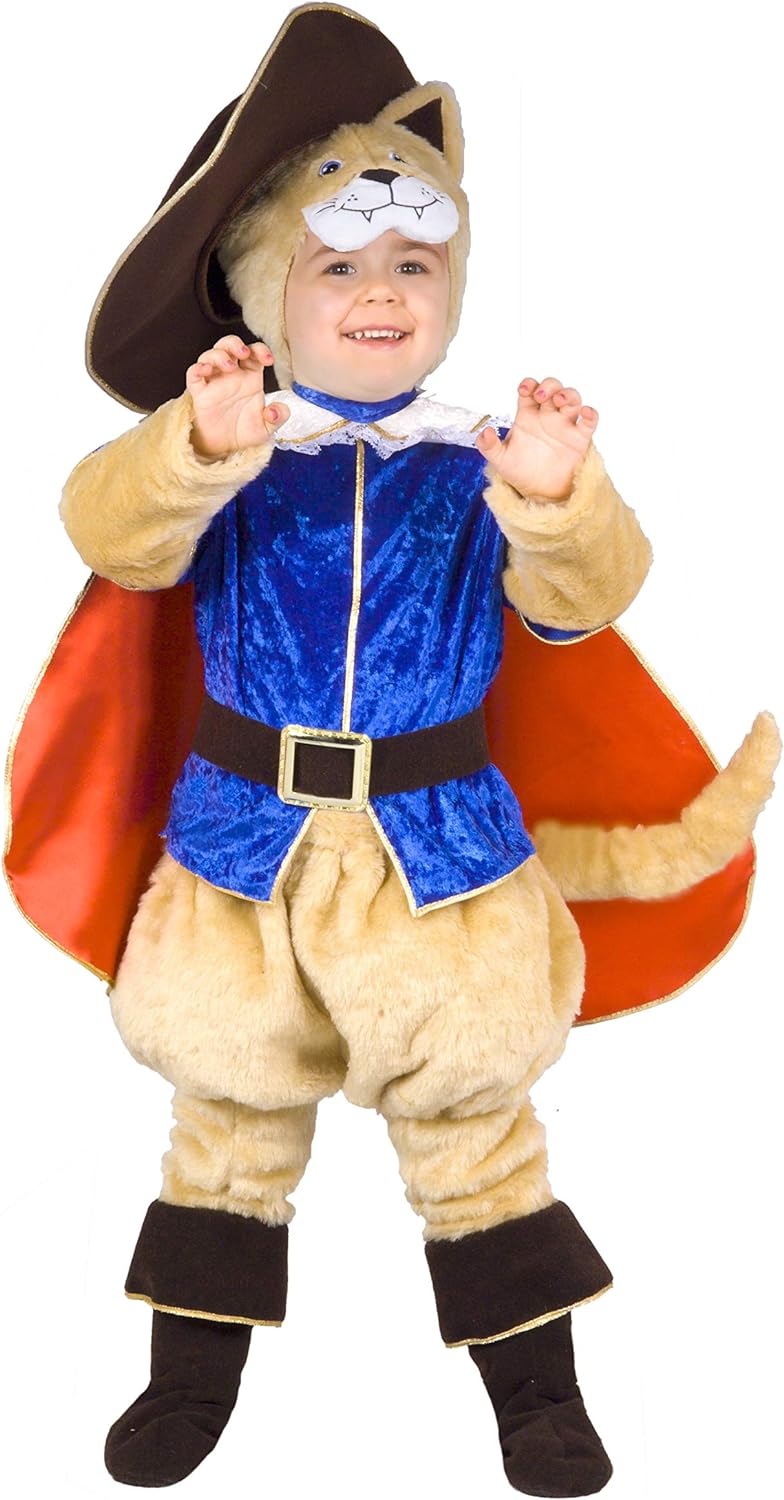Ciao Der gestiefelte Kater, Kostüm für Babys. 2-3 anni Beige/Blu/Rosso Blau/Rot 2-3 Jahre, Blau/Rot