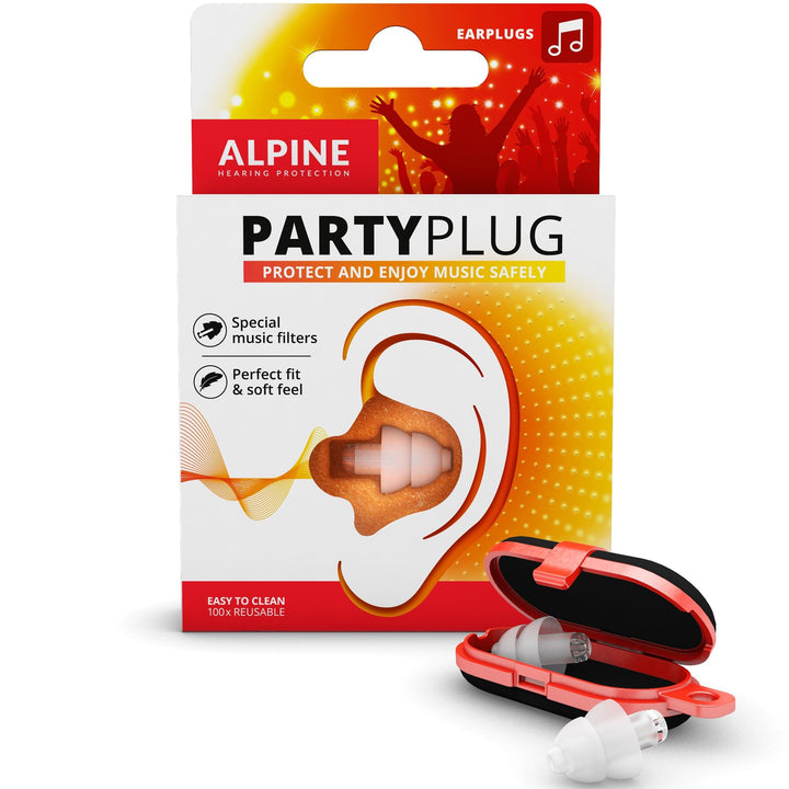 Alpine PartyPlug Gehörschutz Ohrstöpsel für Konzert, Festival, Musik, Party & Disco - Hohe Musikqual