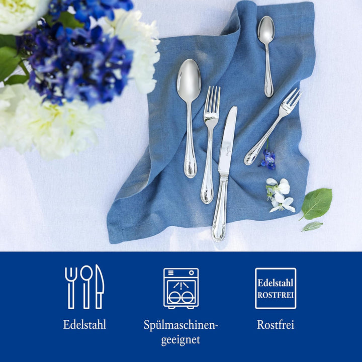 Villeroy & Boch – Mademoiselle Tafelbesteck, Besteckset 68 teilig, spülmaschinenfest, rostfrei, Best