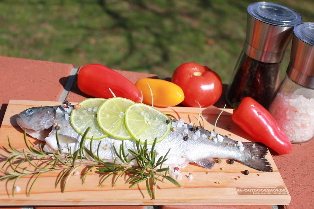 Premium Grillbrett Räucherbrett aus Zedernholz das Grill Zubehör zum Räuchern (6er Set), 6er Set
