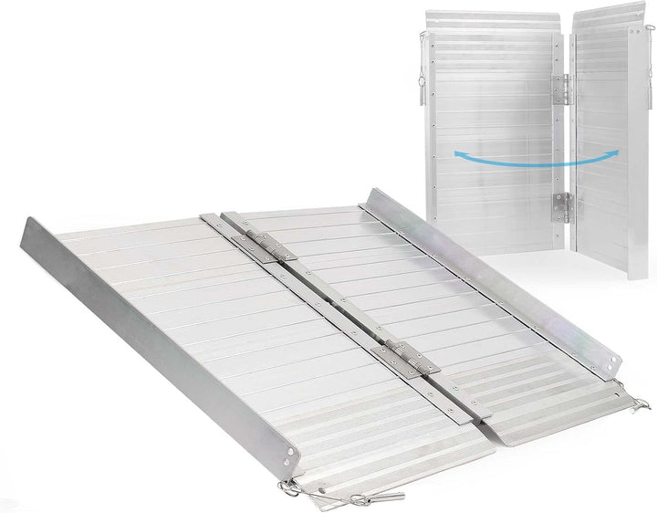 Rollstuhl Rampe Rollstuhrampe Aluminium klappbar 62 cm bis 270 kg mobil faltbar