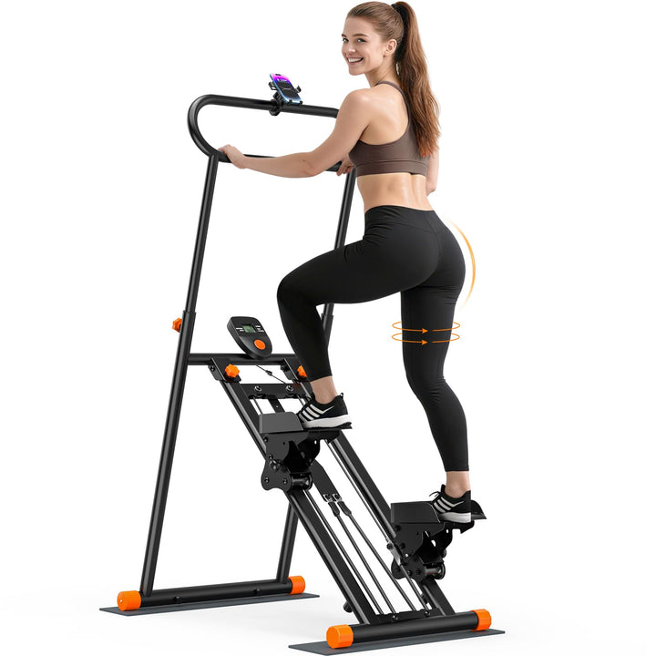 Stair Stepper für Zuhause Treppentrainer für Heimfitnessstudio, klappbarer Vertikalkletterer mit ver