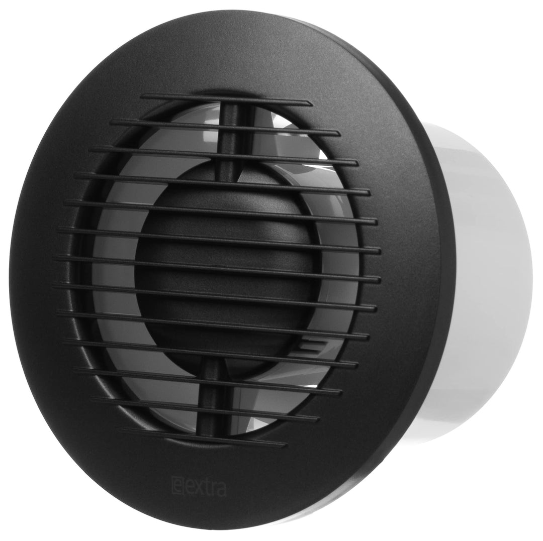 Steinberg14 Ø 100mm Abluftventilator Badlüfter Fan - Anthrazit Rund Ventilator zur Belüftung in Bad