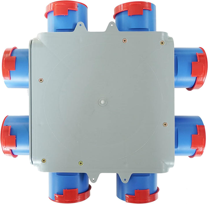 HG Hava Luftverteiler, Rekuperator mit 8 Anschlüssen, Einfache Installation durch Schnappverbindung,