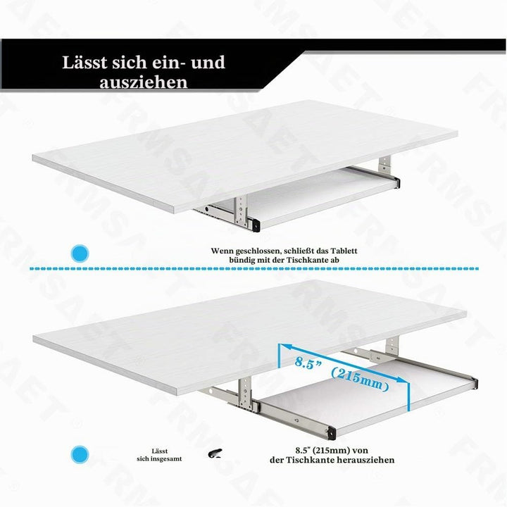 FRMSAET Möbelzubehör Büroproduktanzüge Hardware 53 cm / 60 cm / 76 cm Tastatur Schubladenfach Holzha