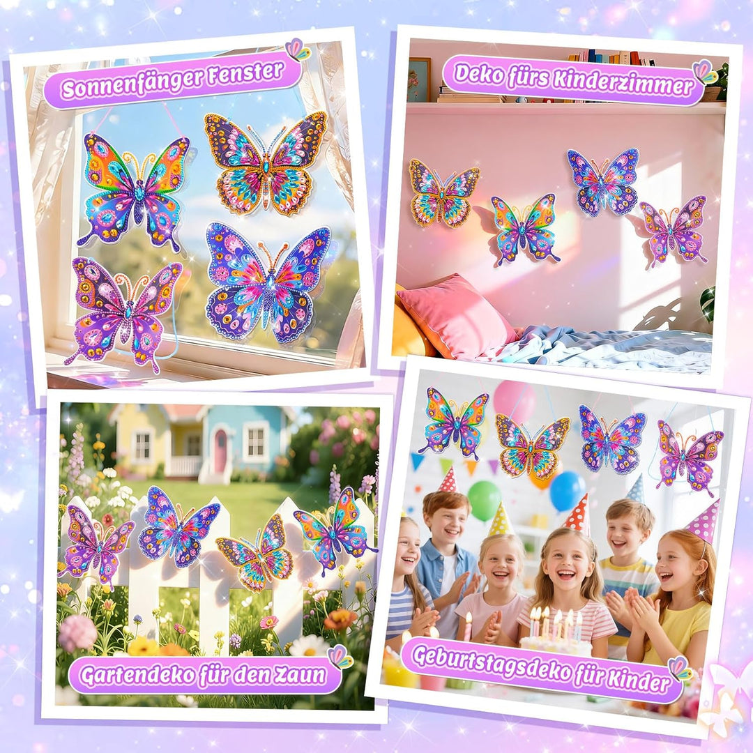 Basteln Mädchen 8 10 6 Jahre, Bastelset Kinder ab 6 Jahre Schmetterling Geschenk Mädchen 7 5 8 9 10
