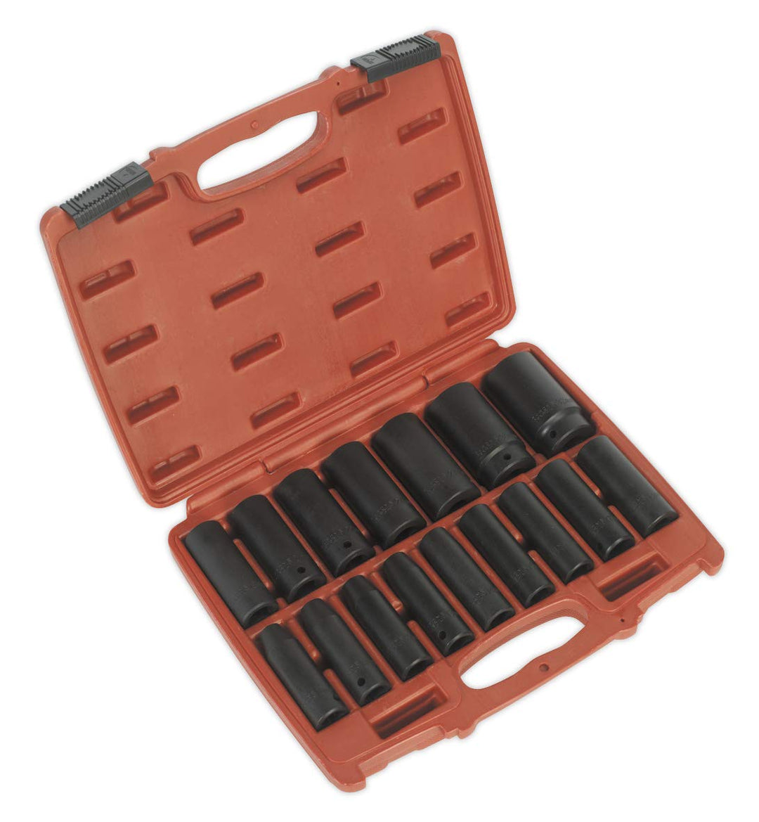 SEALEY Steckschlüssel-16PC 1/2 "SQ DRIVE Tief Metric... Metrischer tiefer Antrieb Einzelbett, Metris