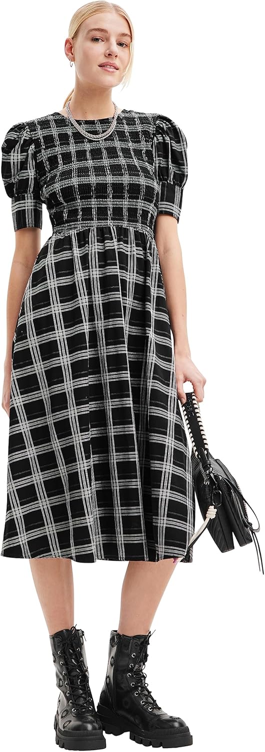 Desigual Damen Vest_rasha Dress XS Schwarz, XS Schwarz