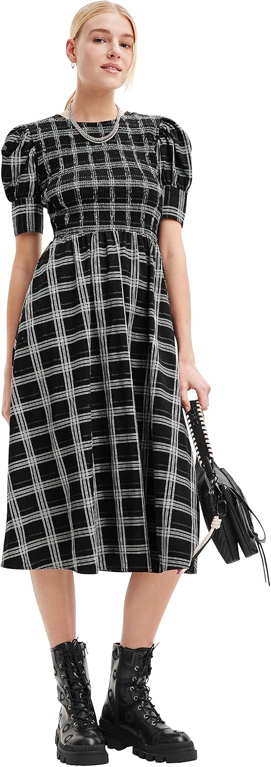 Desigual Damen Vest_rasha Dress XS Schwarz, XS Schwarz