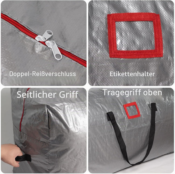 Extra Grosse Umzugstaschen 476.3L, Plastiktasche Aufbewahrungstasche mit Stabilem Reissverschluss St