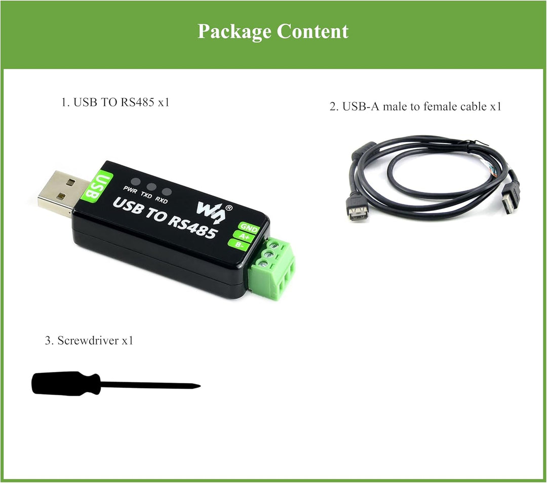 Industrial USB to RS485 Bidirectional Converter with Original FT232RNL and SP485EEN Chip, Supports L