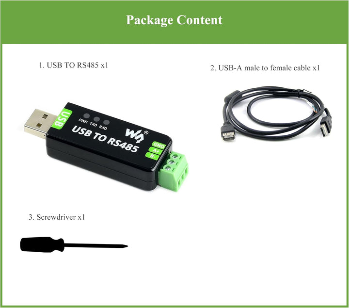 Industrial USB to RS485 Bidirectional Converter with Original FT232RNL and SP485EEN Chip, Supports L