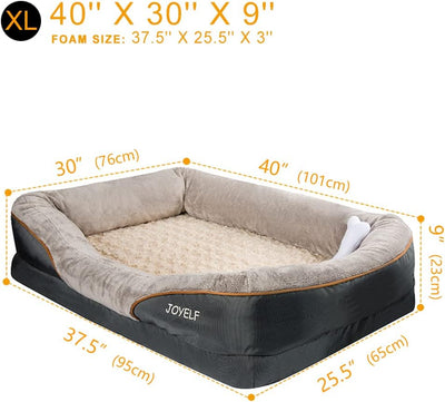 JOYELF XLarge Gedächtnisschaum Hundebett orthopädisches Hundebett & Sofa mit abnehmbarem waschbarem