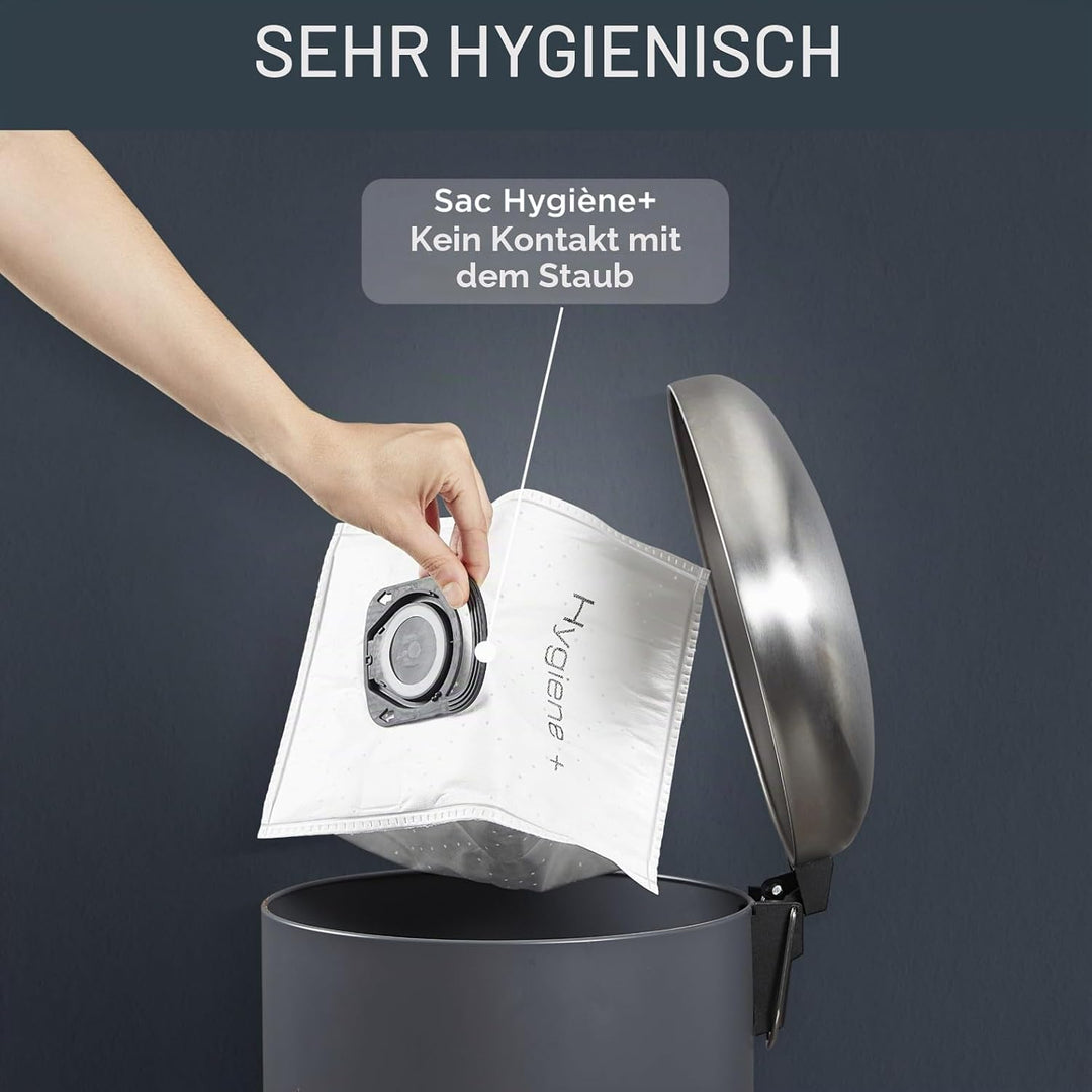 Rowenta RO3950 Staubsauger mit Beutel + 4er Pack Swirl R 39 Staubsaugerbeutel für Dauerhaft hohe Sau