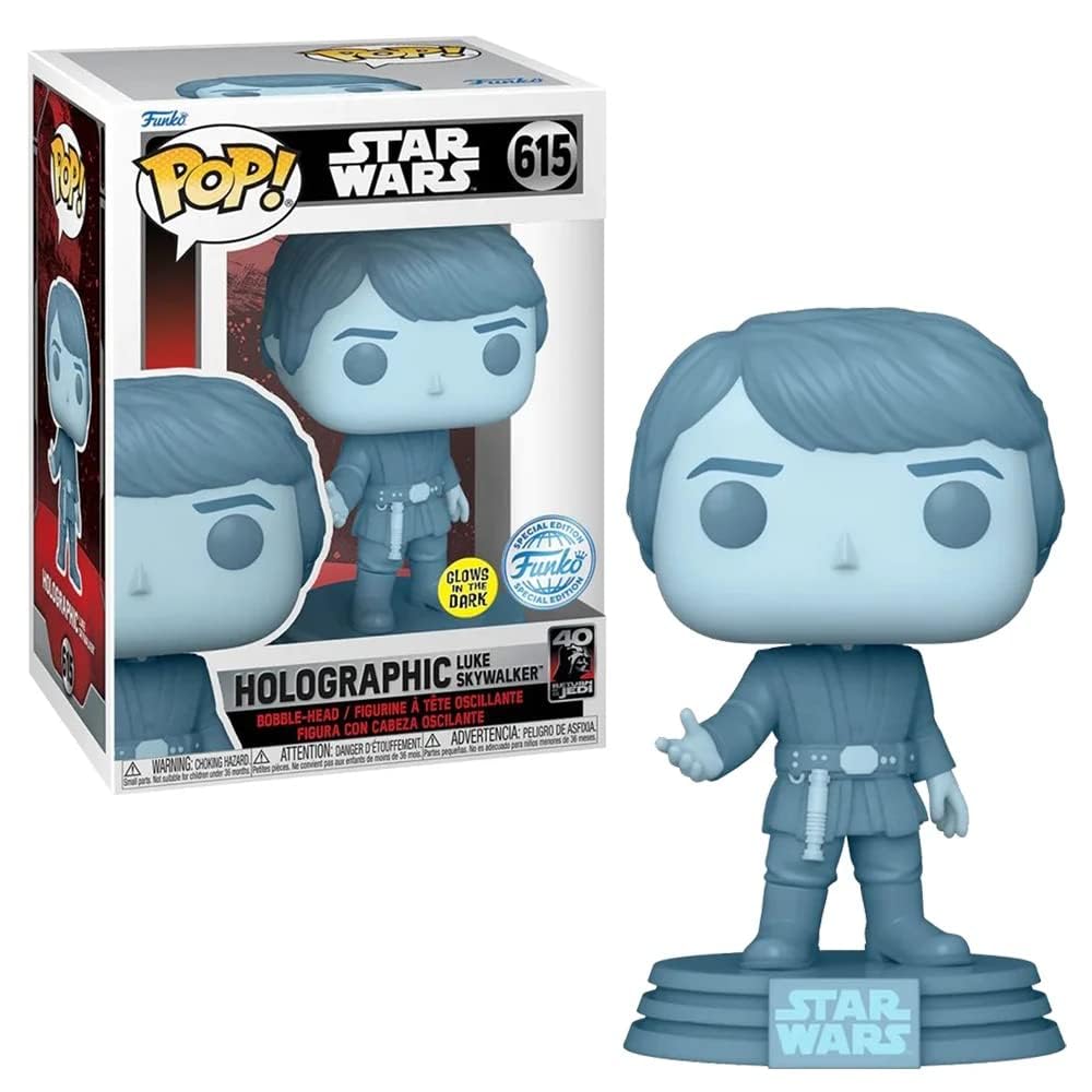 Star Wars Episode VI Return of The Jedi: Holographic Luke Skywalker 40th Anniversary Glow in The Dar