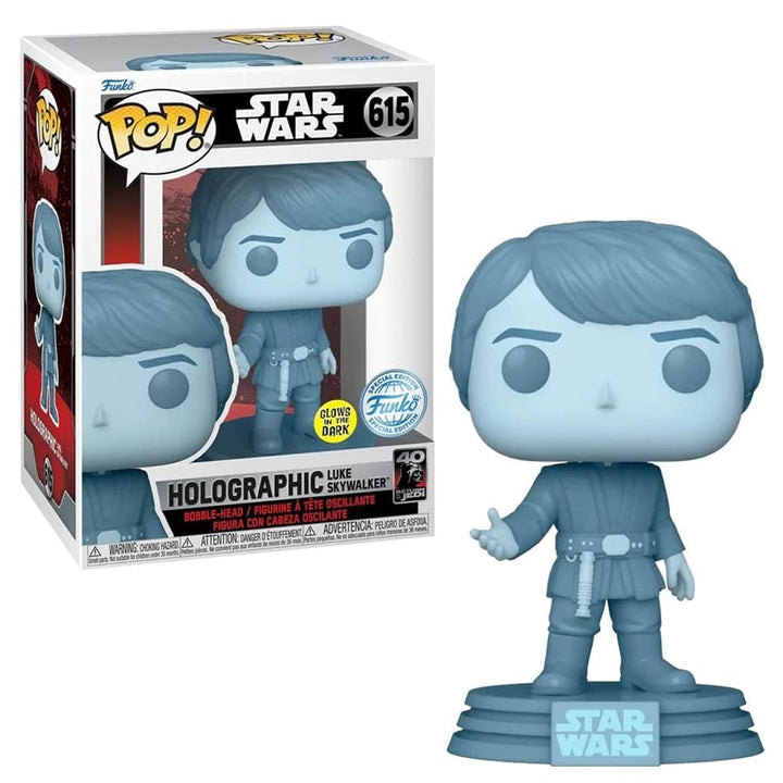 Star Wars Episode VI Return of The Jedi: Holographic Luke Skywalker 40th Anniversary Glow in The Dar