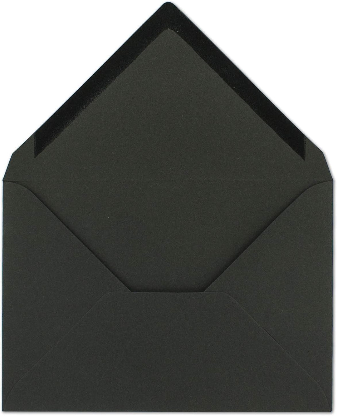 200x Vintage Briefumschläge in schwarz DIN B6 125 x 178 mm Kraftpapier 120 g/m² Recycling Nassklebun