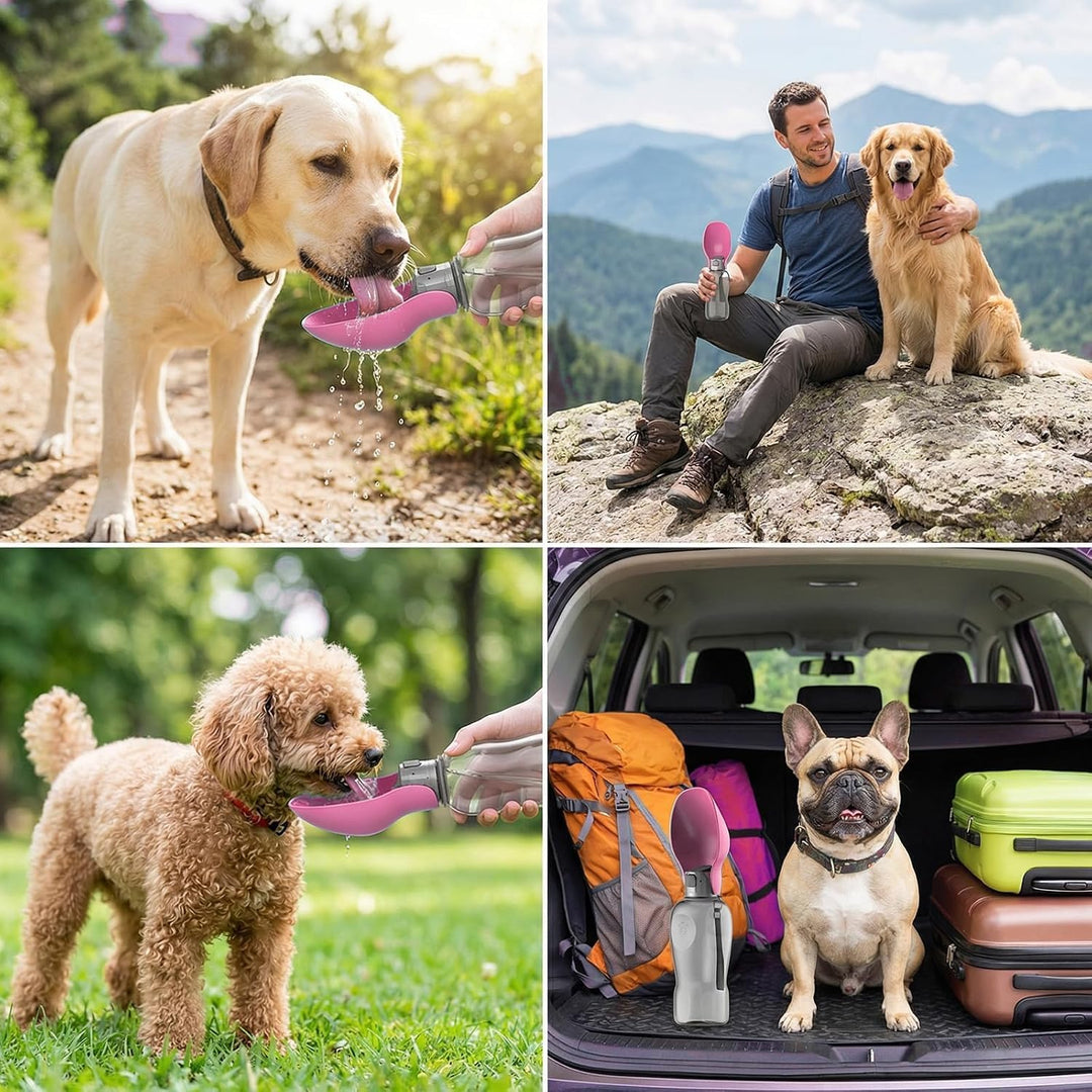 800ML Trinkflasche Hunde für Unterwegs, BPA Frei Wasserflasche Hunde Trinkflasche to Go für Spazierg