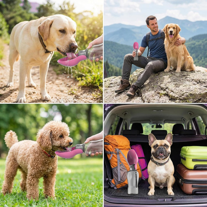 800ML Trinkflasche Hunde für Unterwegs, BPA Frei Wasserflasche Hunde Trinkflasche to Go für Spazierg