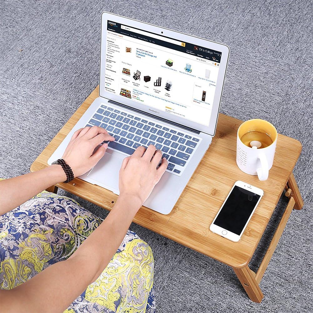 BAKAJI Laptoptisch Notebooktisch Betttisch Lapdesks für Lesen oder Frühstücks und Zeichentisch Lapto